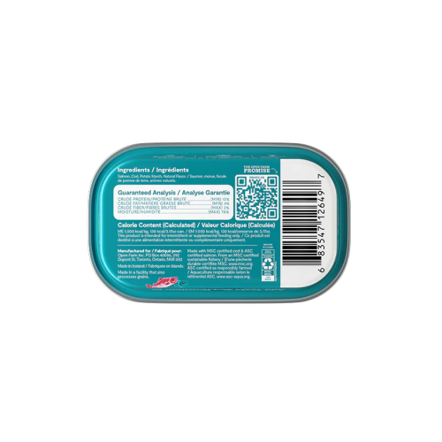 (近期促銷 EXP: 31/12月/2026, 售完即止, 不設退換) Open Farm Salmon & Cod Topper for Cats 3.17oz 滋味糧伴慕斯 三文魚+鱈魚 (OFC-T-SC)
